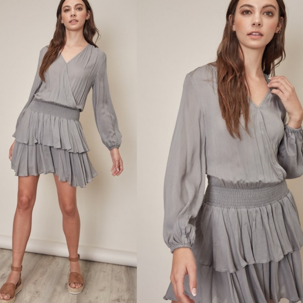 SMALL Surplice Ruffle Dress